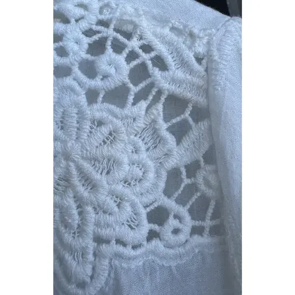 Spell & Gypsy Large Magnolia White Lace Eyelet Embroidered Babydoll Dress READ - Picture 14 of 14